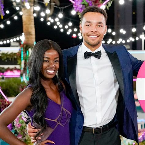 why did justine and caleb break up|Love Island Winners Justine Ndiba, Caleb Corprew。